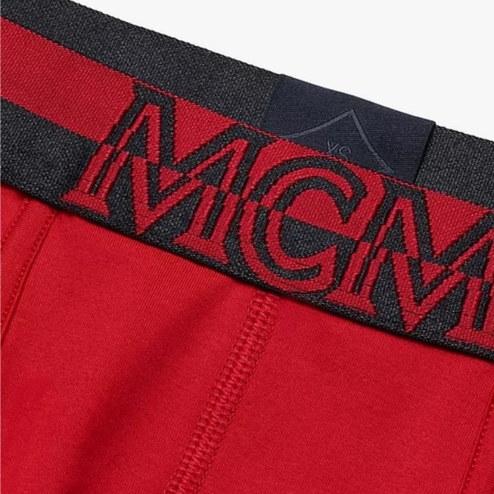 NWT MCM Men's Briefs Logo Band Red Black M